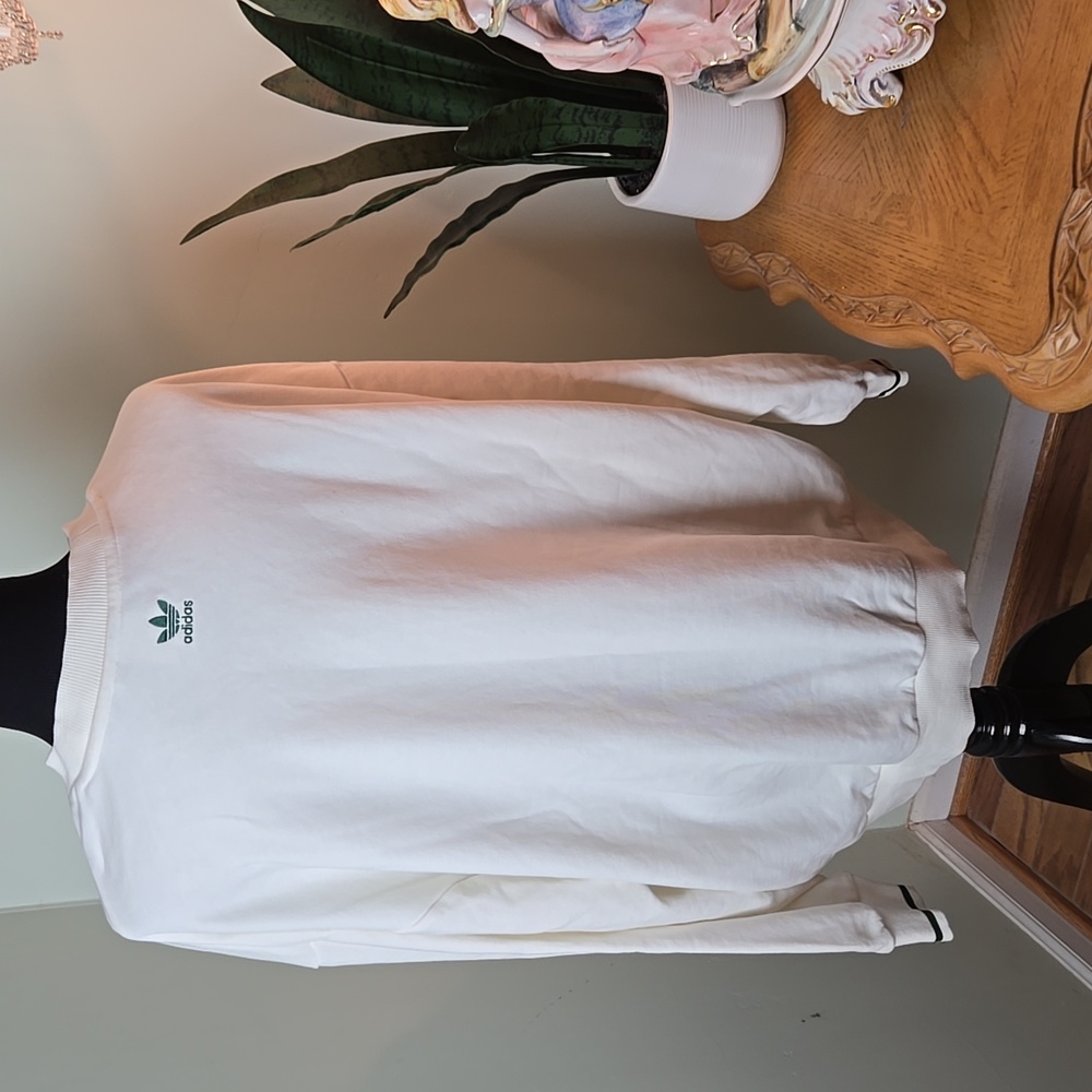 Adidas Overaized Tennis Academy White Graphic Sweater - Picture 3 of 6